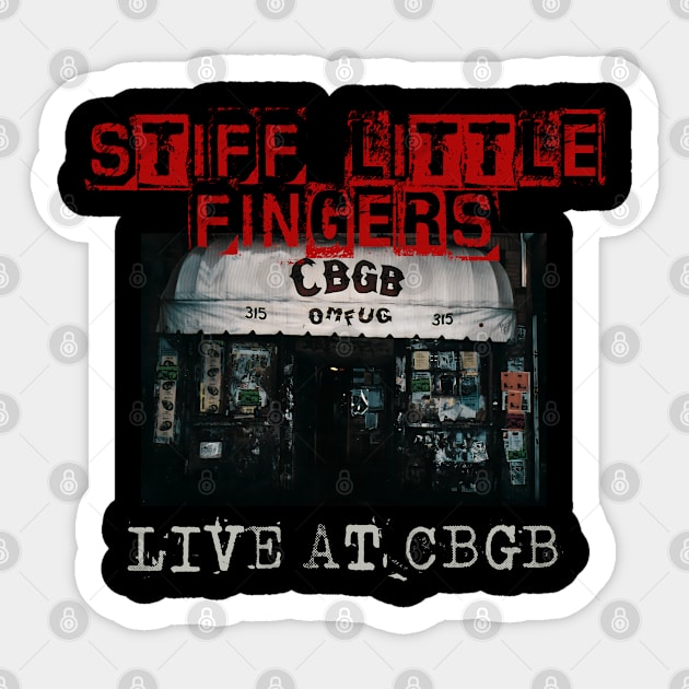 stiff live at cbgb Sticker by kusuka ulis